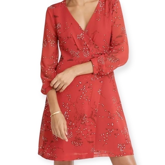 Madewell Hazelwood Wrap-Front Mini Dress in Windswept Floral Size 4 - Picture 3 of 13